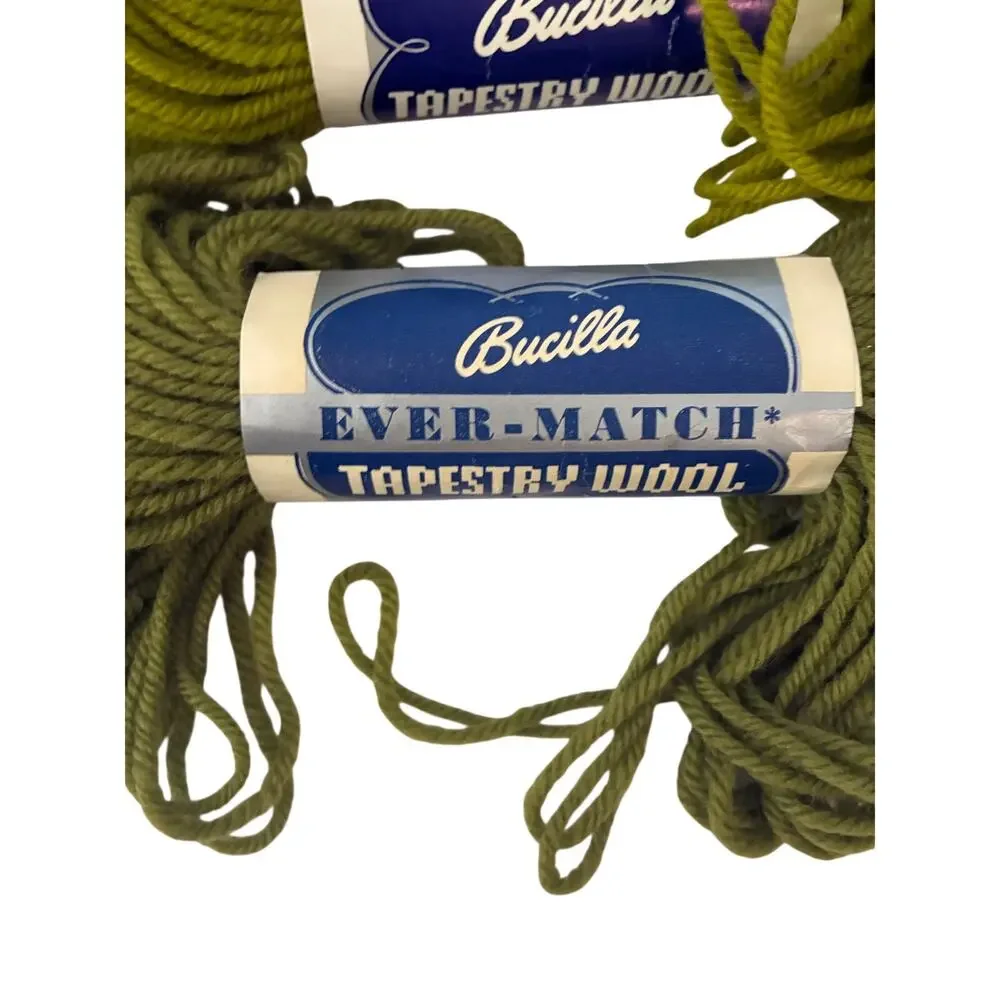Vtg Bucilla Tapestry Wool Bundle of 14 NEW Skeins 100% Pure Virgin Wool